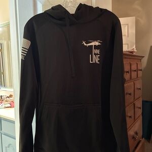 Nine Line Apparel Sweatshirt Black Hoodie SZ S Military Vet Gear Army